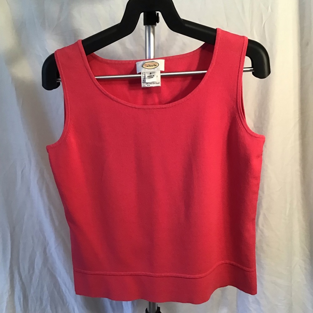 Talbots pink sleeveless top. S